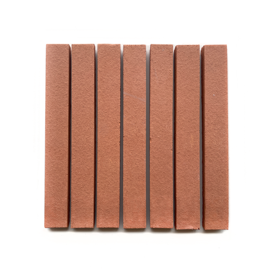 Natural Handmade Terracotta (1" x 8") Traditional Red