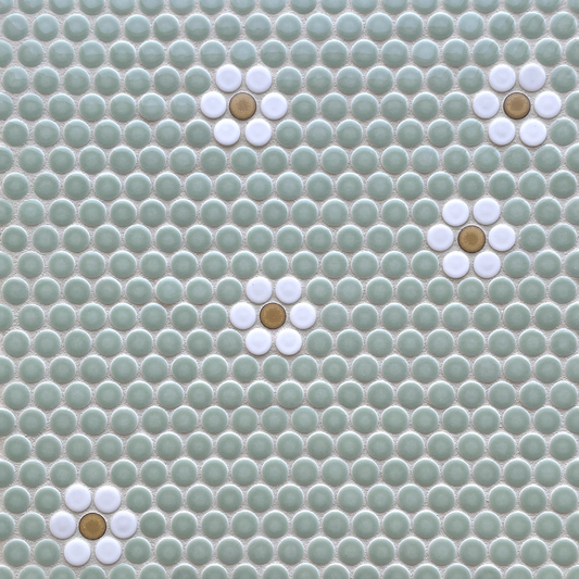 Penny Round Daisy Patch (12" x 12") Sage