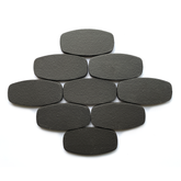 Natural Handmade Terracotta: Squoval Belgian Black