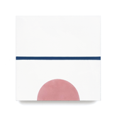 Dodge (8" x 8") Warm White / Navy / Unapologetic Pink
