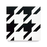 Houndstooth (8" x 8") Warm White/Black