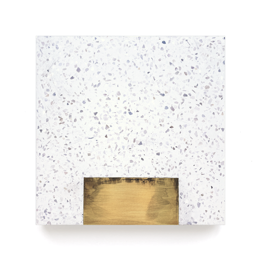 Highrise (8" x 8") Terrazzo White/Brass