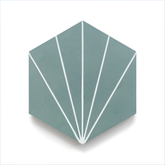 Oiseau Hexagon  (8" x 9") Zeden Green/Warm White